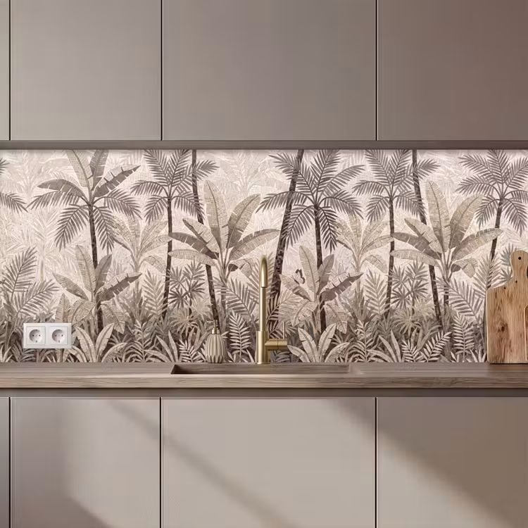 Natuur - Bladeren - Landschap - Mozaïek - Beige keuken achterwand 2 middel zz_3dshopping