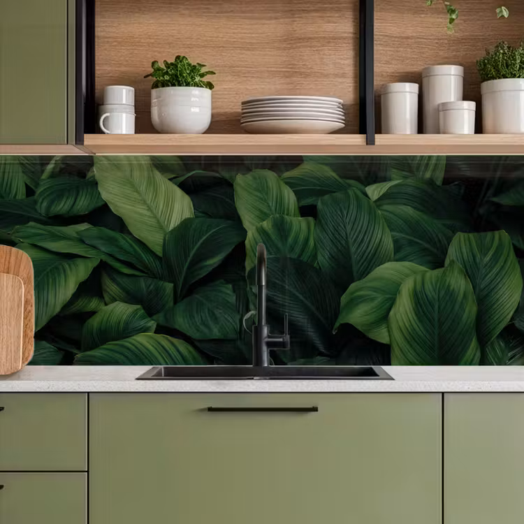 Natuur - Tropisch - Bladeren - Groen keuken achterwand 2 middel -sfeer3