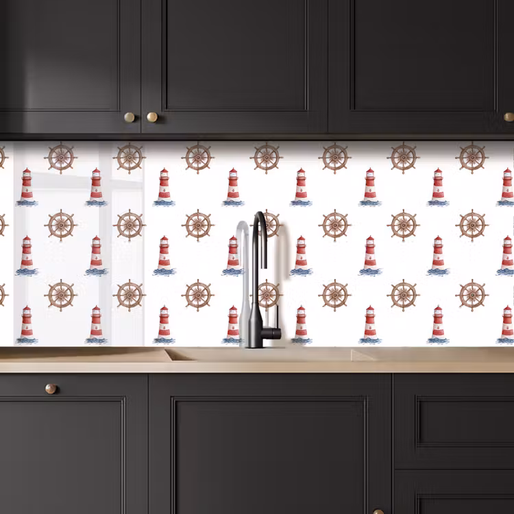 Nautisch - Klassiek - Rood keuken achterwand 2 middel 871 -sfeer1