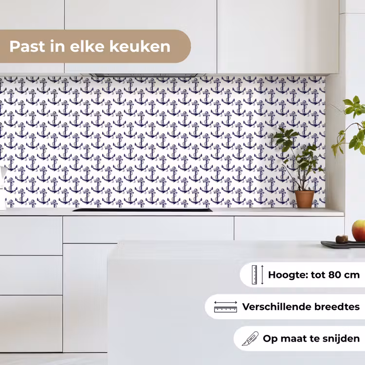 Oceaan - Anker - Blauw - Wit keuken achterwand 2 middel 871 -sfeer4_NL