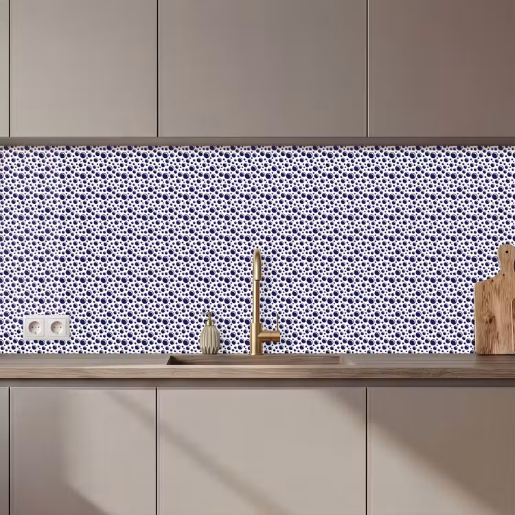 Oceaan - Bubbel - Blauw - Wit keuken achterwand 2 middel 871 zz_3dshopping