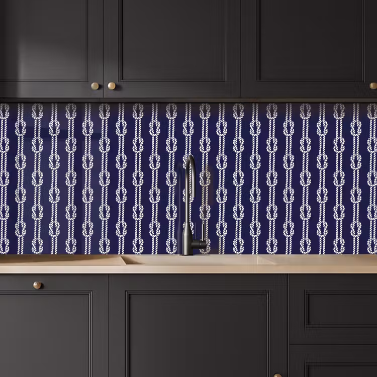 Oceaan - Touw - Blauw - Wit keuken achterwand 2 middel 871 -sfeer1