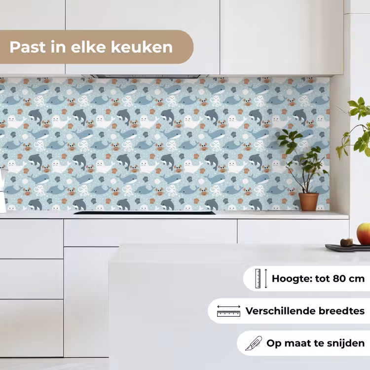 Oceaan - Walvis - Zeehond - Krab keuken achterwand 2 middel 871 -sfeer4_NL