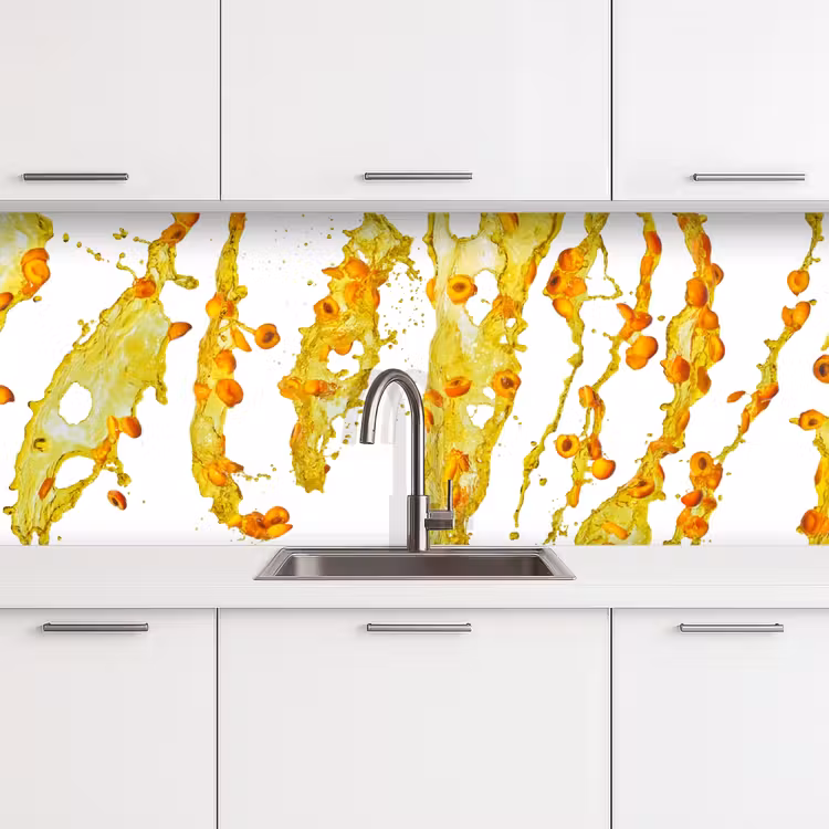 Oranje - Geel - Splash - Fruit keuken achterwand 2 middel -3d