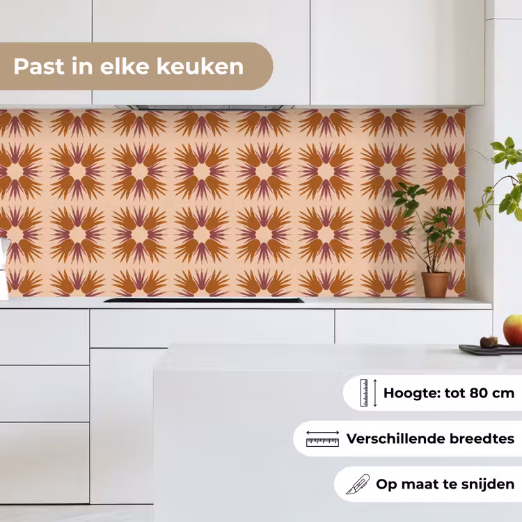 Ornament - Patroon - Oker keuken achterwand 2 middel 871 -sfeer4_NL