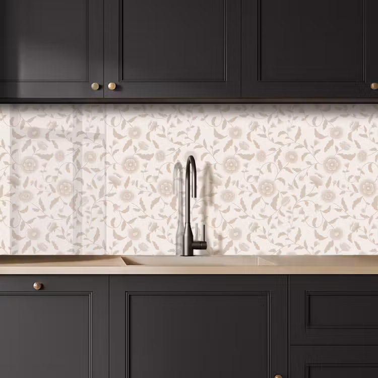 Sierlijk - Bloemen - Beige keuken achterwand 2 middel 871 -sfeer1