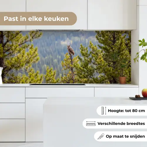 Uil - Oehoe - Bomen - Natuur keuken achterwand 2 middel -sfeer4_NL
