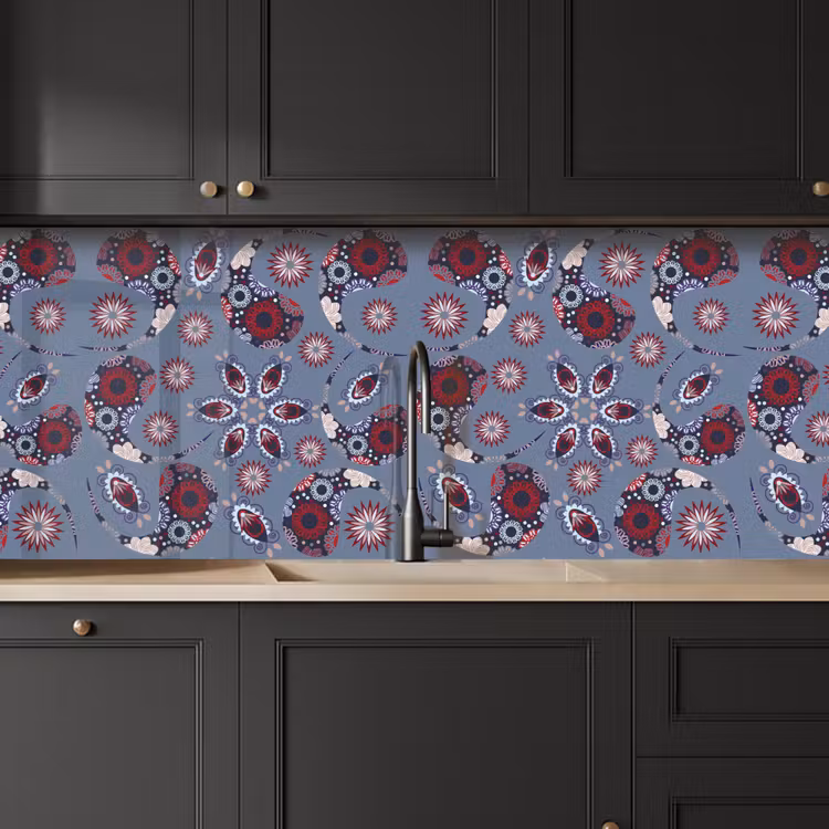 Paisley - Bloemen - Patronen keuken achterwand 2 middel 871 -sfeer1
