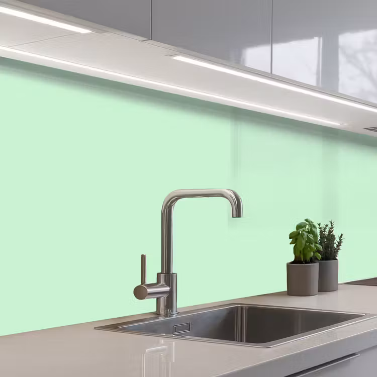 Pale - Mint - Groen keuken achterwand 2 middel 871 -3d_schuin