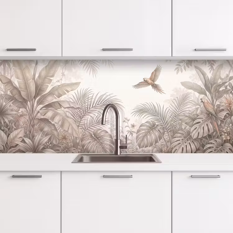 Papagaai - Jungle - Tropisch keuken achterwand 2 middel -3d
