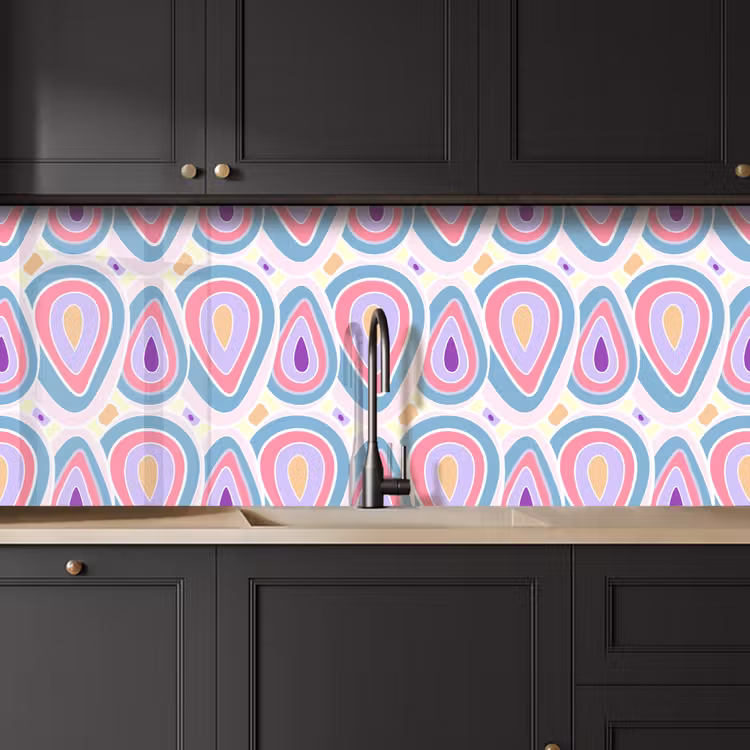 Patroon - Agaat - Retro - Paars keuken achterwand 2 middel 871 -sfeer1