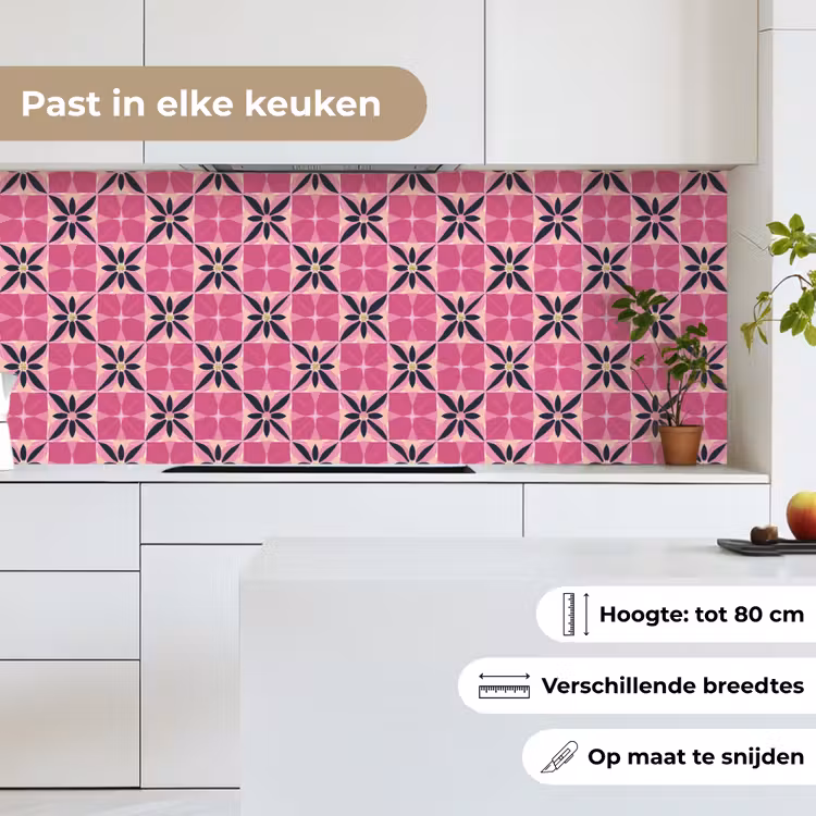 Patroon - Bloemmotief - Meerkleurig keuken achterwand 2 middel 871 -sfeer4_NL