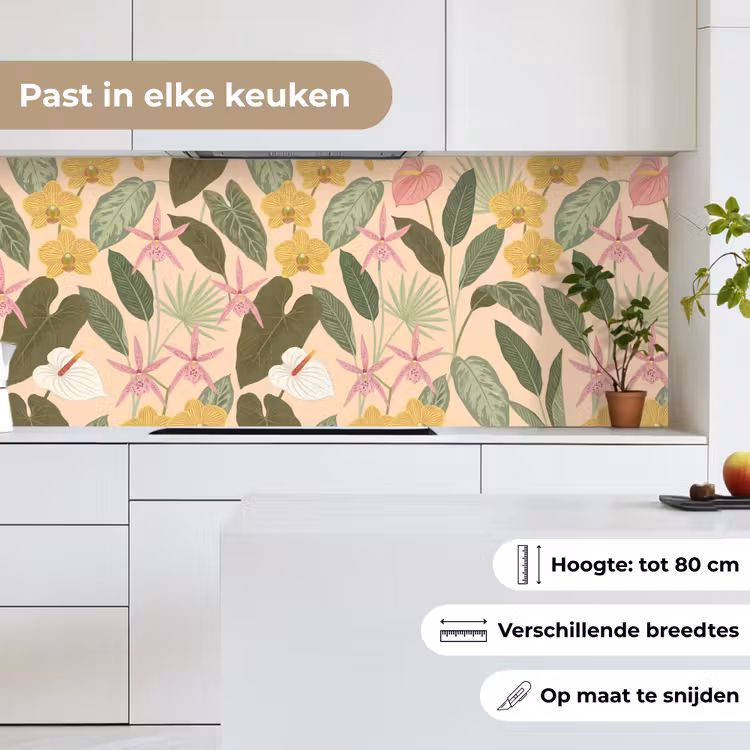 Patroon - Bloemen - Kleurrijk keuken achterwand 2 middel -sfeer4_NL
