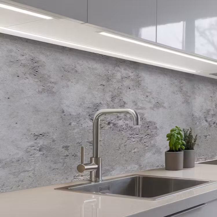 Patroon - Grijs - Oud - Beton keuken achterwand 2 middel 871 -3d_schuin