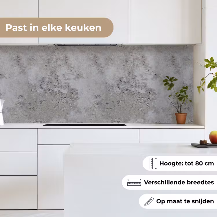 Patroon - Grijs - Oud - Beton keuken achterwand 2 middel 871 -sfeer4_NL