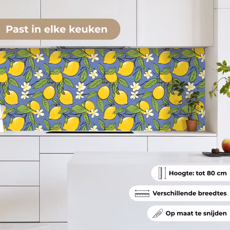 Patroon - Citroen - Illustratie keuken achterwand 2 middel 871 -sfeer4_NL