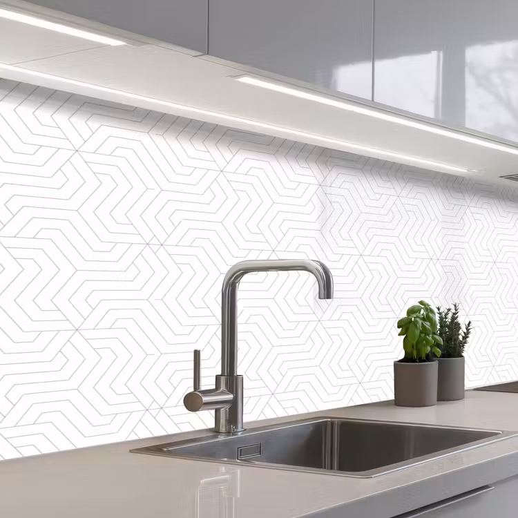 Patroon - Lijn - Design - Kleur keuken achterwand 2 middel 871 -3d_schuin