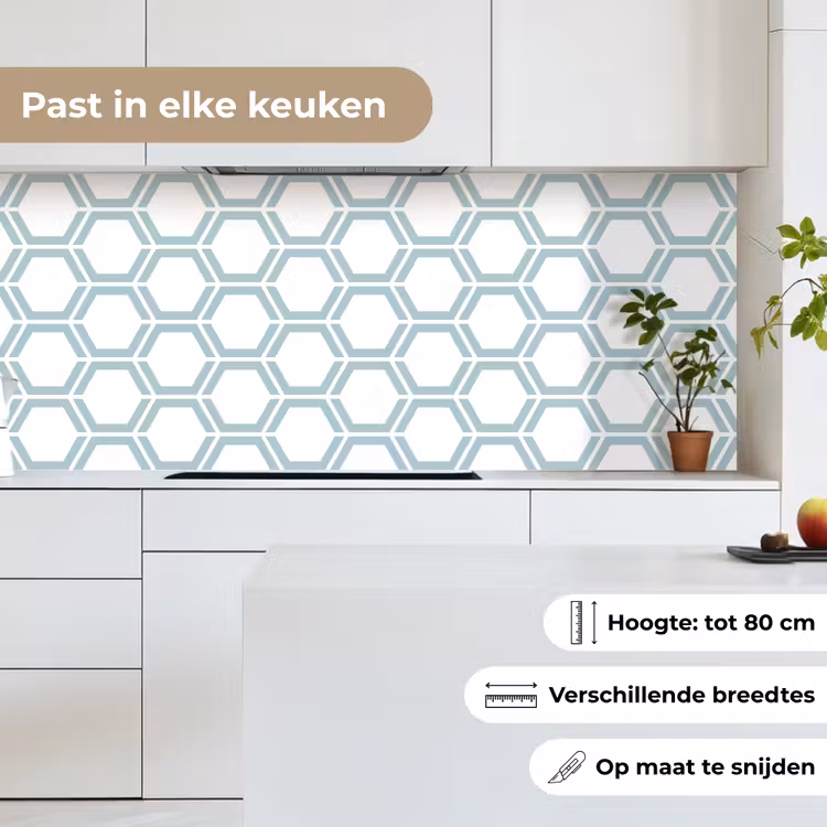 Patroon - Lijn - Design - Hexagon keuken achterwand 2 middel 871 -sfeer4_NL