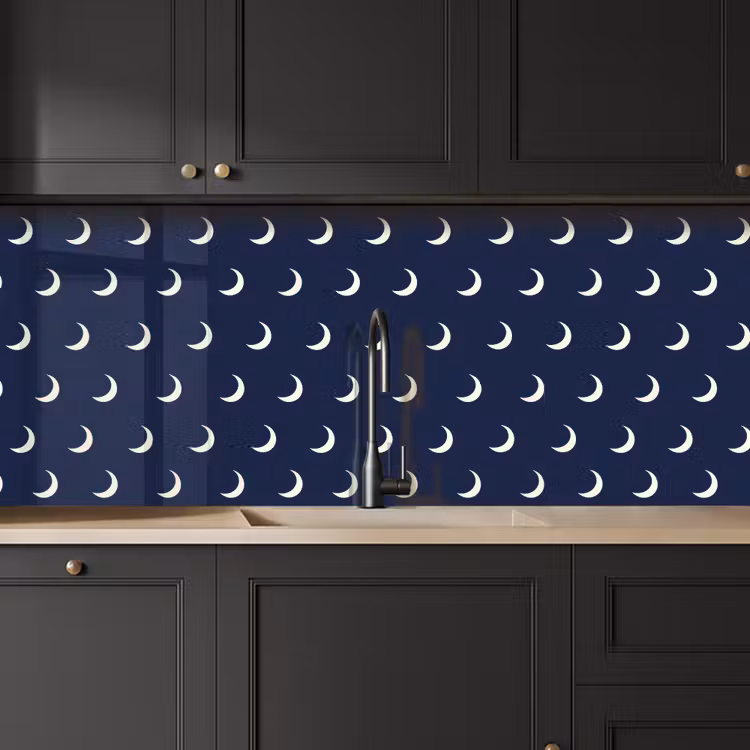 Patroon - Manen - Blauw keuken achterwand 2 middel 871 -sfeer1