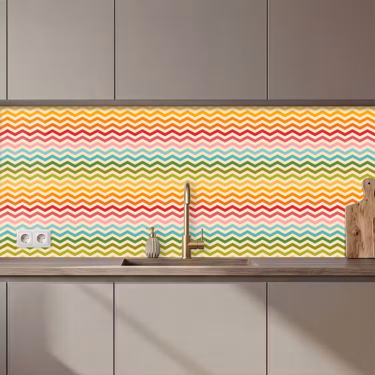Patroon - Regenboog - Retro keuken achterwand 2 middel 871 zz_3dshopping