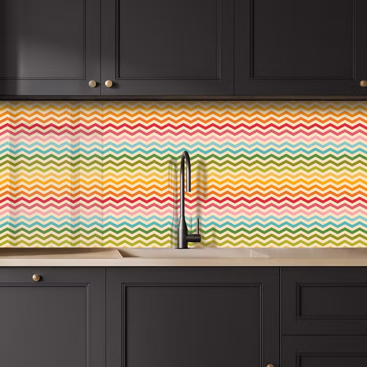 Patroon - Regenboog - Retro keuken achterwand 2 middel 871 -sfeer1