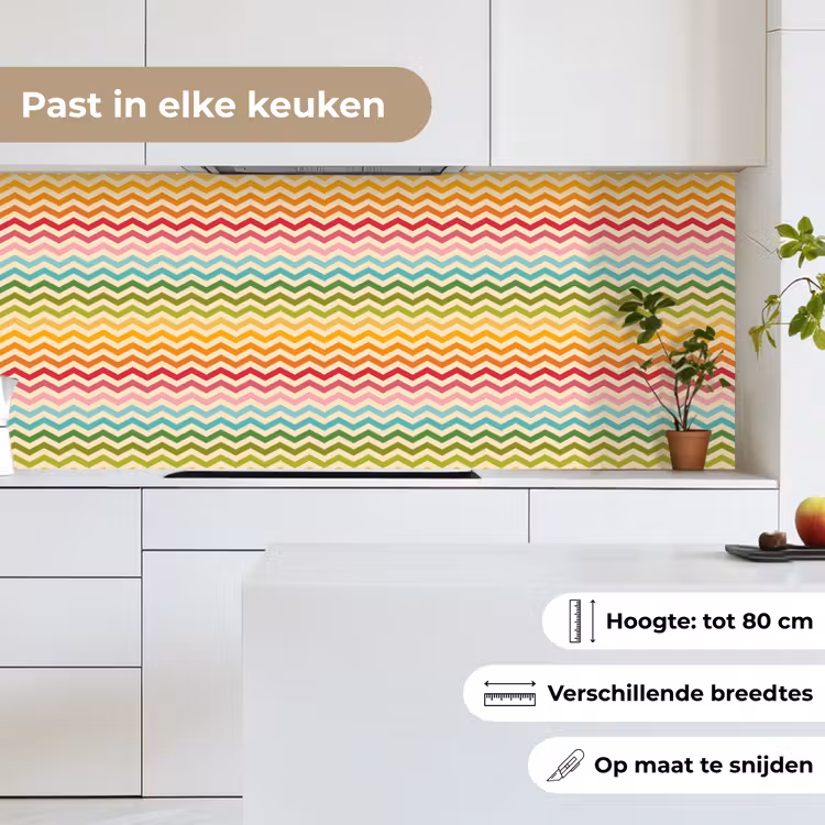 Patroon - Regenboog - Retro keuken achterwand 2 middel 871 -sfeer4_NL