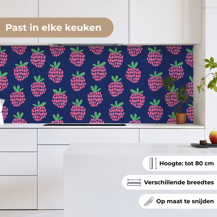 Patroon - Framboos - Retro keuken achterwand 2 middel 871 -sfeer4_NL
