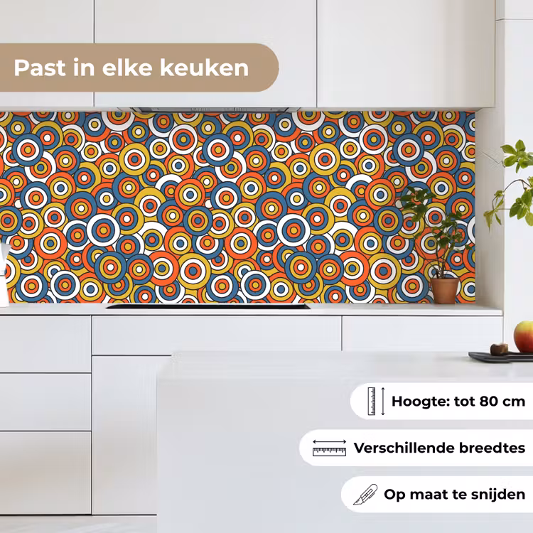 Patroon - Retro - Cirkel keuken achterwand 2 middel 871 -sfeer4_NL