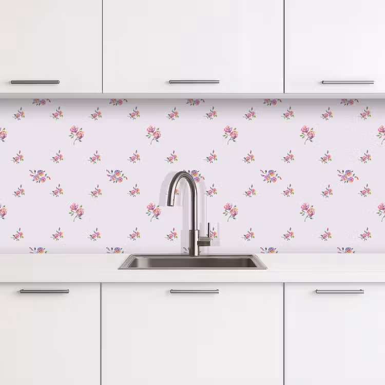 Patroon - Rozen - Bloemen keuken achterwand 2 middel 871 -3d