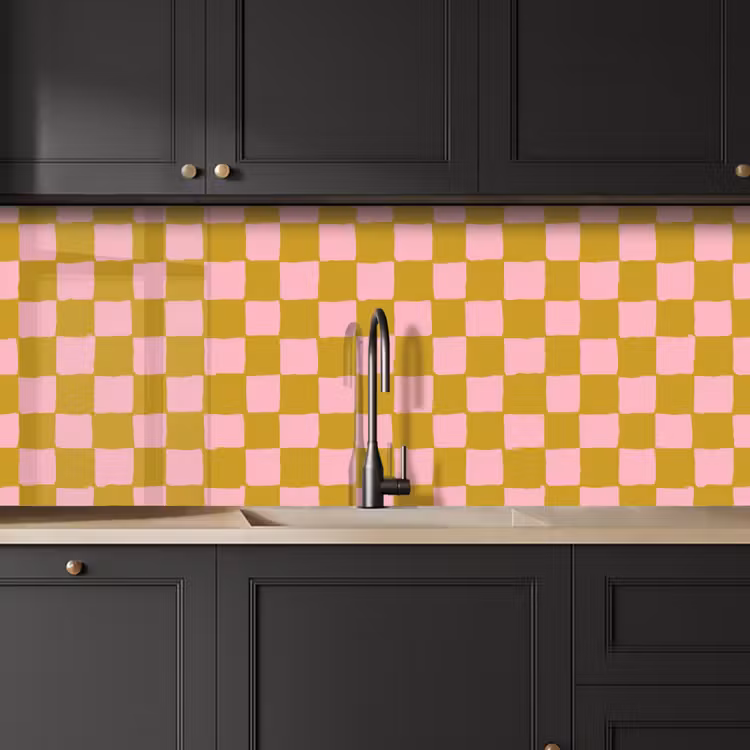 Patroon - Vierkant - Roze keuken achterwand 2 middel 871 -sfeer1