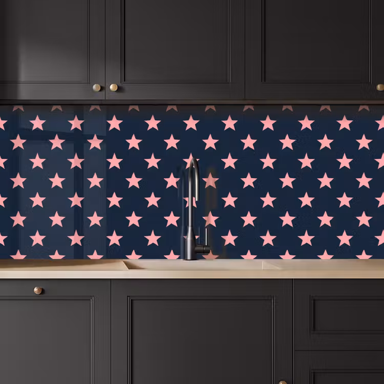 Patroon - Sterren - Roze keuken achterwand 2 middel 871 -sfeer1