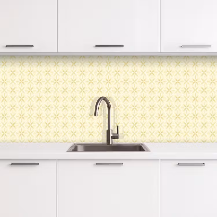 Patroon - Subtiel - Geel keuken achterwand 2 middel 871 -3d