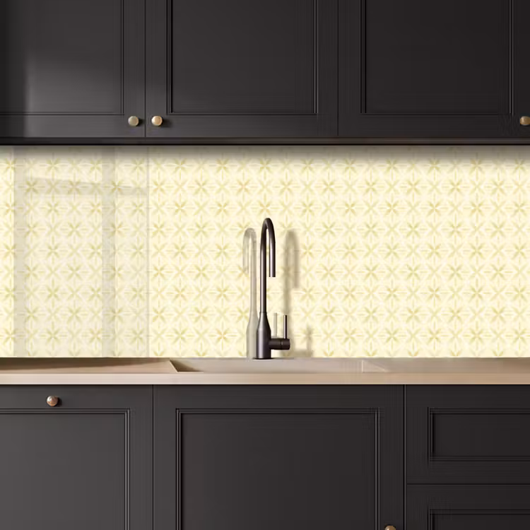 Patroon - Subtiel - Geel keuken achterwand 2 middel 871 -sfeer1
