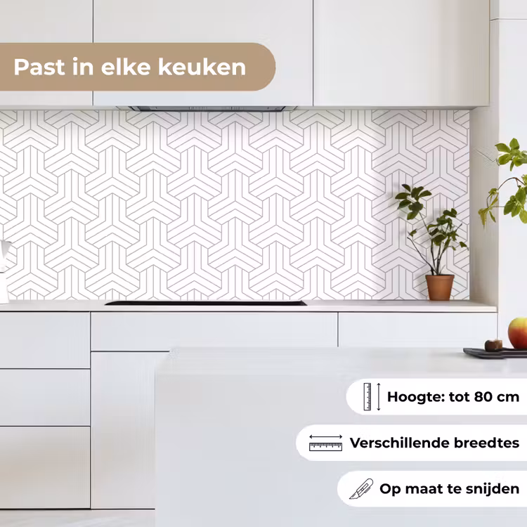 Patronen - Abstract - Zwart - Wit - Geometrie keuken achterwand 2 middel 871 -sfeer4_NL