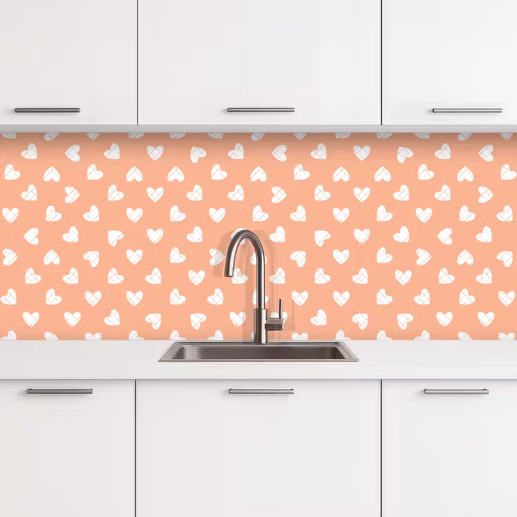 Patronen - Abstract - Hart - Geometrie keuken achterwand 2 middel 871 -3d