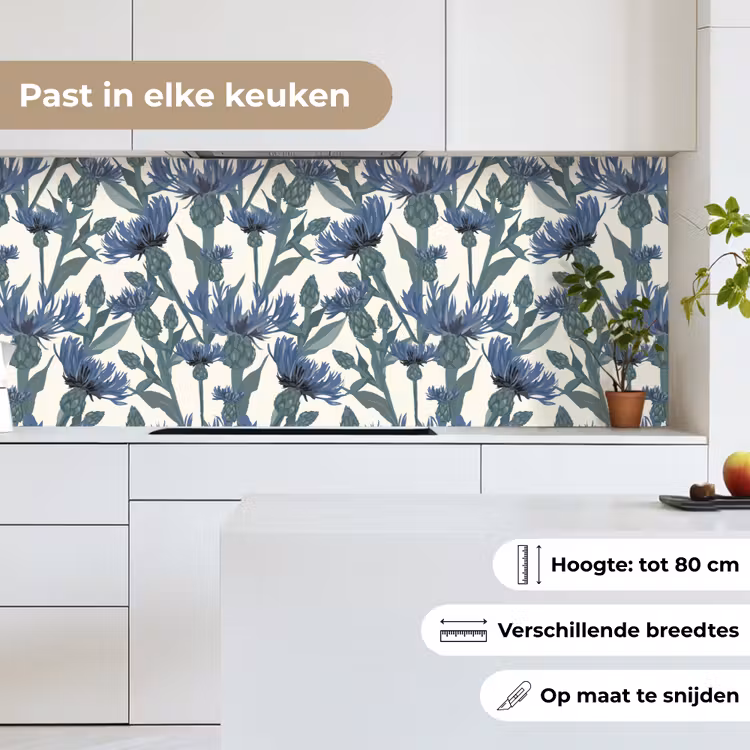 Patronen - Korenbloem - Natuur - Plant keuken achterwand 2 middel 871 -sfeer4_NL