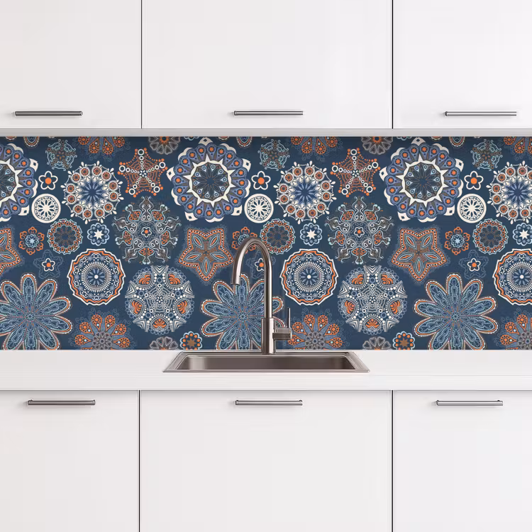 Patronen - Ornament - Versiering keuken achterwand 2 middel 871 -3d