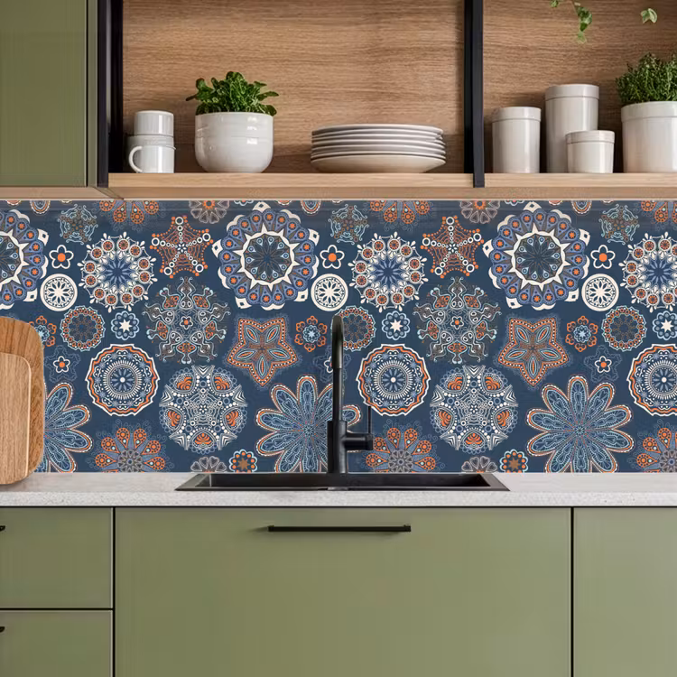 Patronen - Ornament - Versiering keuken achterwand 2 middel 871 -sfeer3