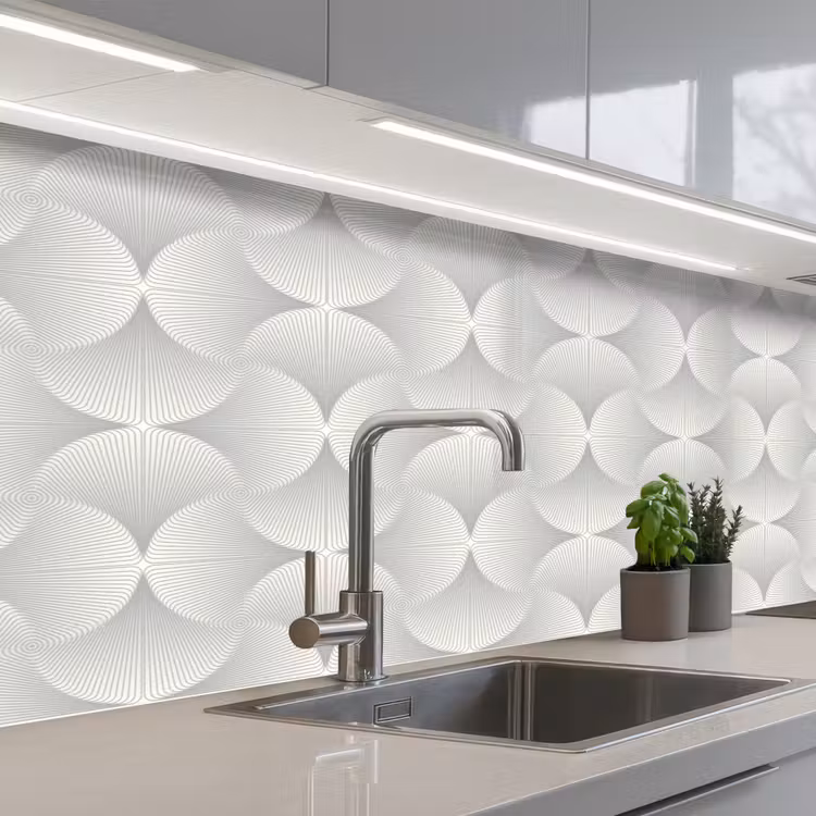 Patronen - Zilver - Retro keuken achterwand 2 middel 871 -3d_schuin