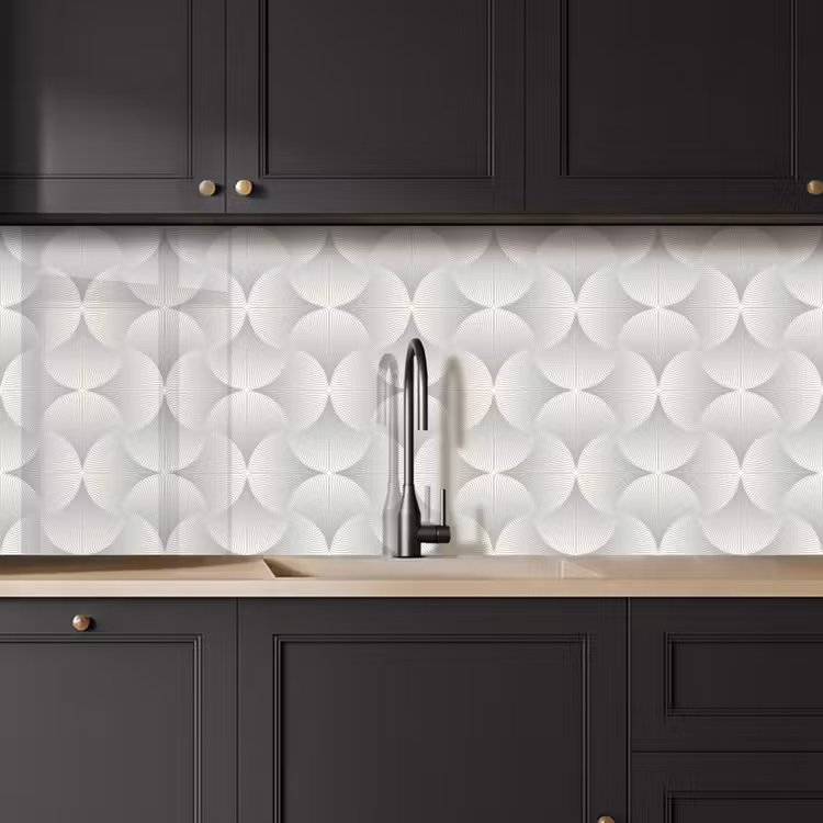 Patronen - Zilver - Retro keuken achterwand 2 middel 871 -sfeer1