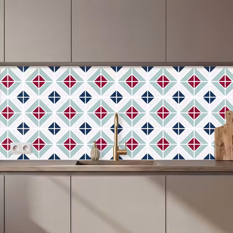 Patronen - Tegel - Abstract keuken achterwand 2 middel 871 zz_3dshopping