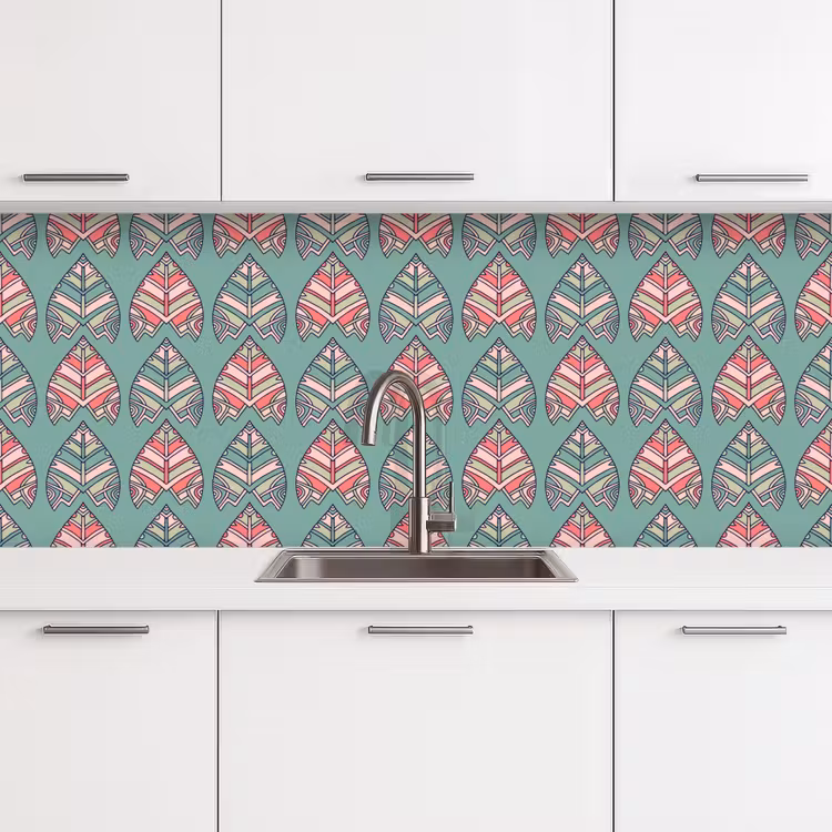 Patronen - Tribal - Retro keuken achterwand 2 middel 871 -3d