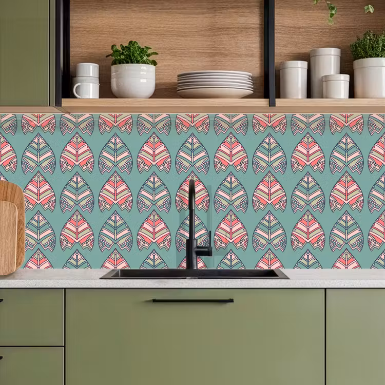 Patronen - Tribal - Retro keuken achterwand 2 middel 871 -sfeer3