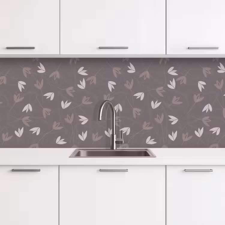 Patronen - Tulpen - Minimalistisch keuken achterwand 2 middel 871 -3d