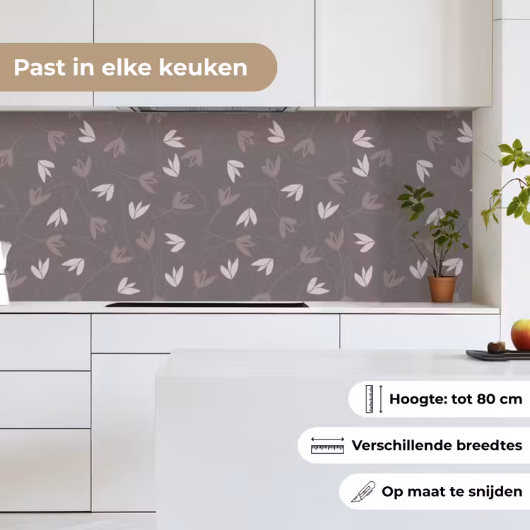 Patronen - Tulpen - Minimalistisch keuken achterwand 2 middel 871 -sfeer4_NL