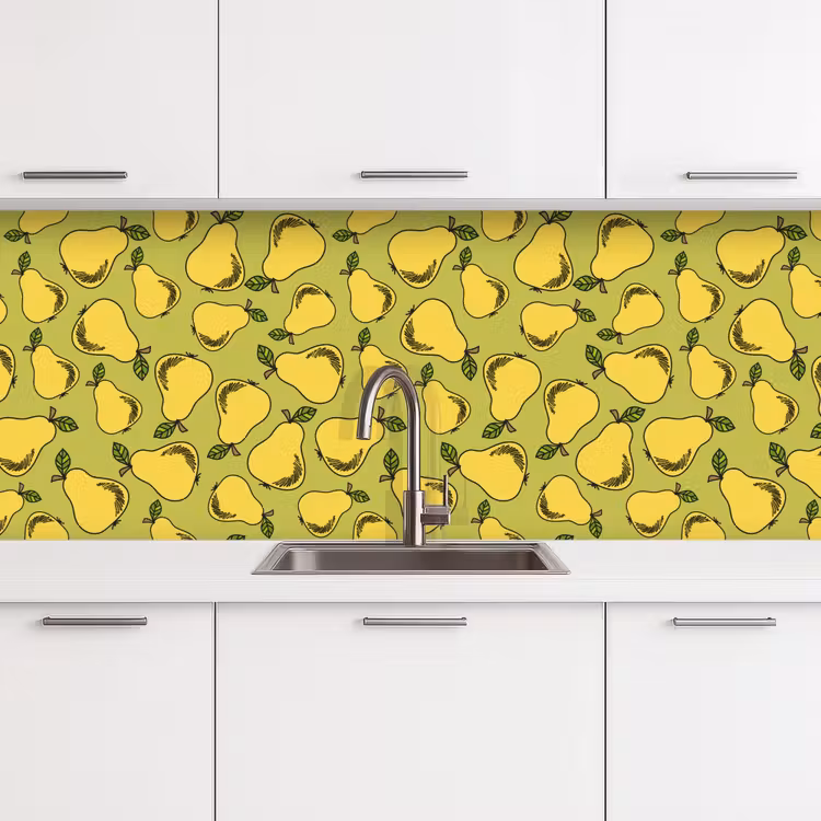 Peer - Fruit - Vintage - Patronen keuken achterwand 2 middel 871 -3d