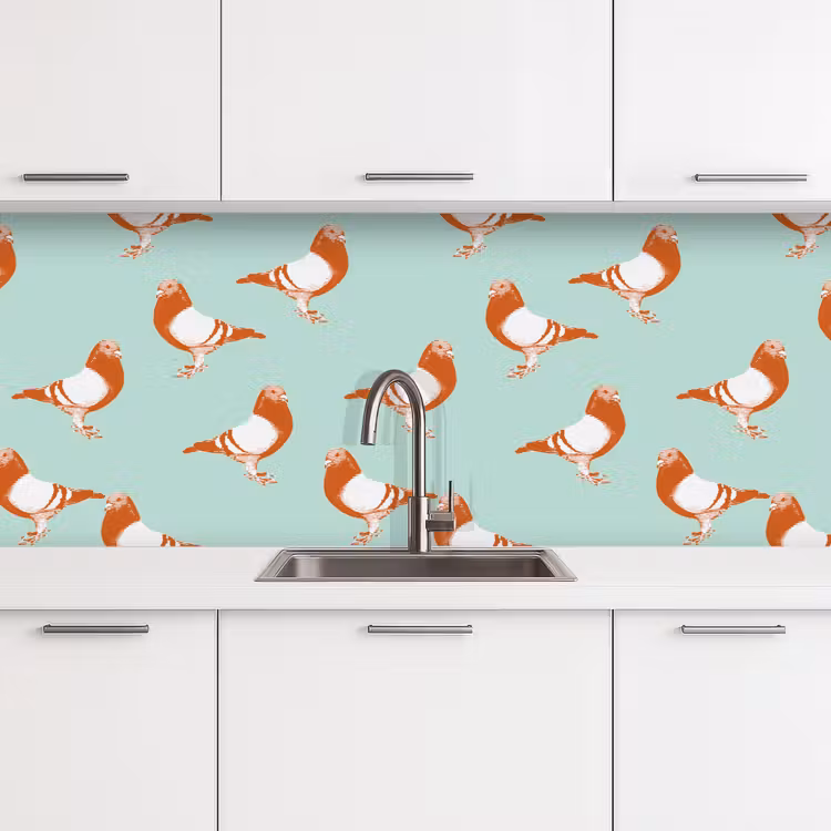 Duif - Vogel - Patroon keuken achterwand 2 middel 871 -3d