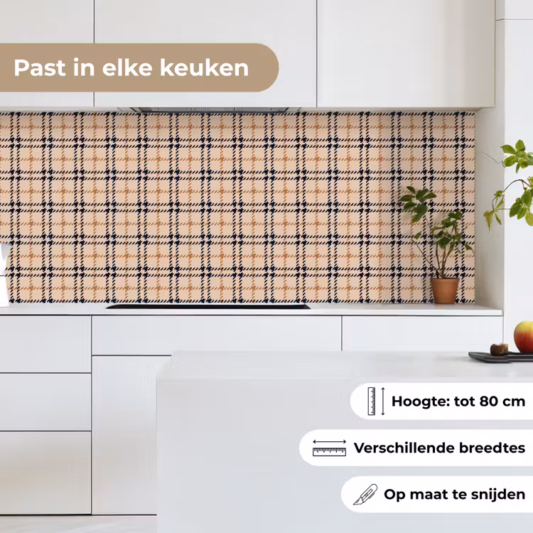 Plaid - Patroon - Beige - Zwart keuken achterwand 2 middel 871 -sfeer4_NL