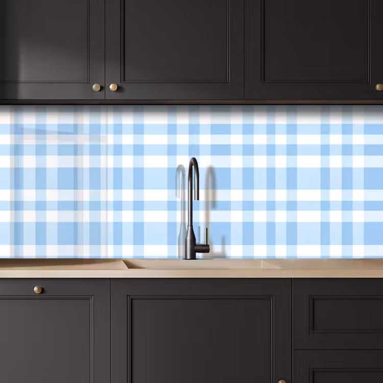 Ruit - Patroon - Blauw keuken achterwand 2 middel 871 -sfeer1