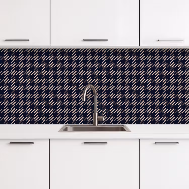 Plaid - Patroon - Ruit - Blauw keuken achterwand 2 middel 871 -3d